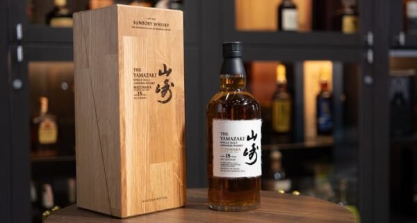 The Yamazaki 18 Years Japanese Single Malt Mizunara Oak Cask Whisky  750mL